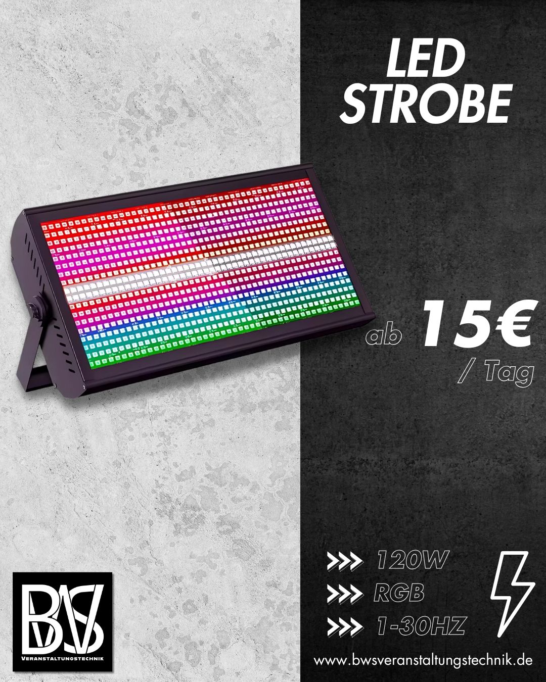 LED Strobe 4in1 - Leistungsstarker Blitzer für Events